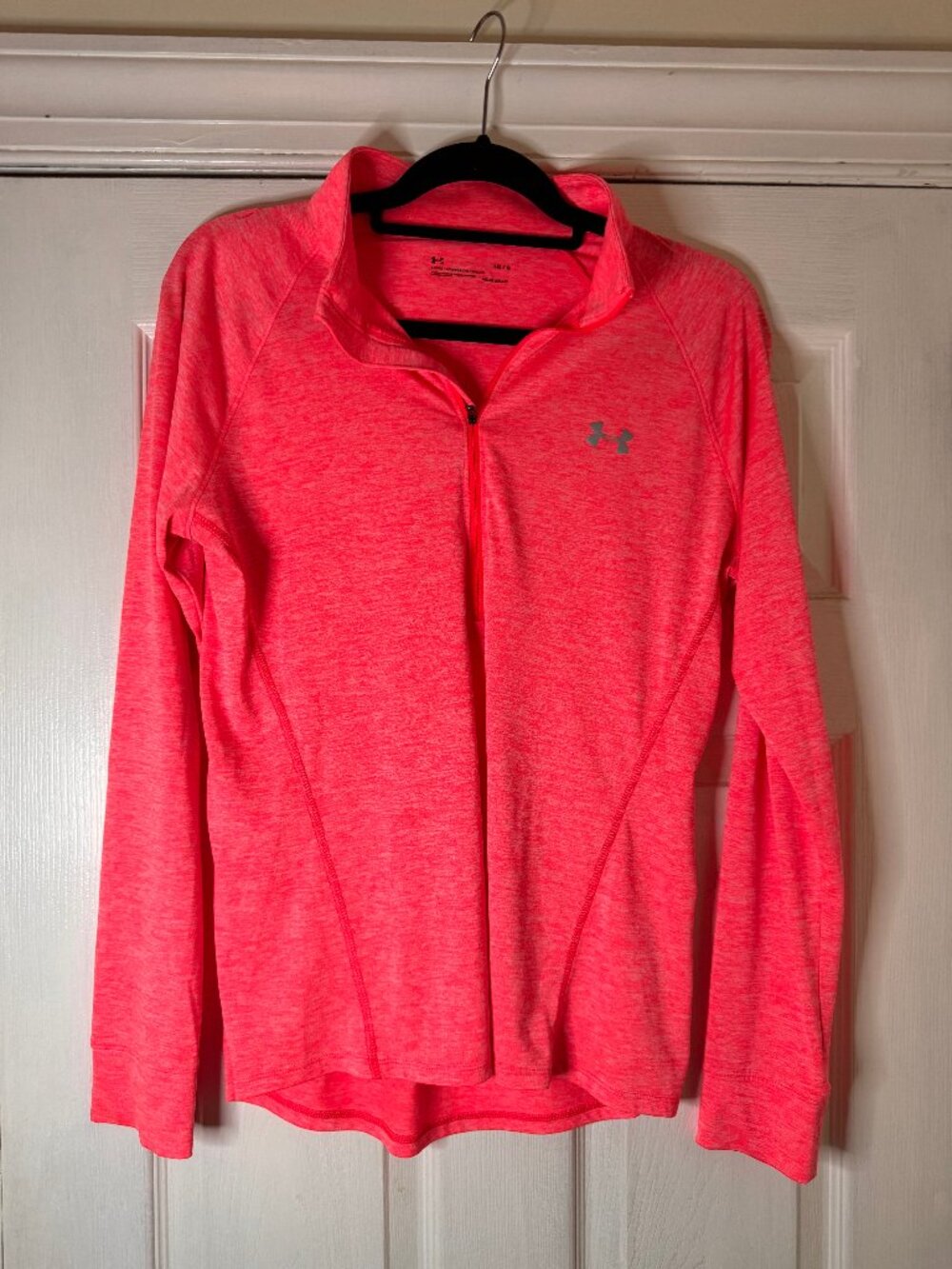 Under Armour HeatGear Large zip neck Hot Pink/Orange